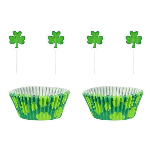 St Patrick's Day Cupcake Cases W/ Picks