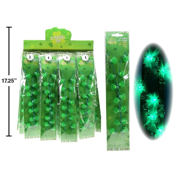St. Patrick's Flashing Shamrock Necklace
