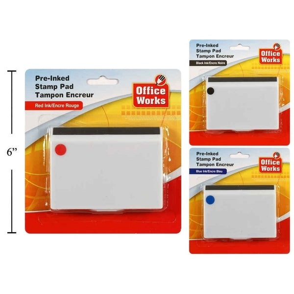 Stamp Pad - Pre Inked Asst