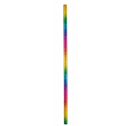 Foil Rainbow Paper Straws, 10 Count