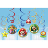 Super Mario Brothers Tm Value Pack Foil Swirl Decorations