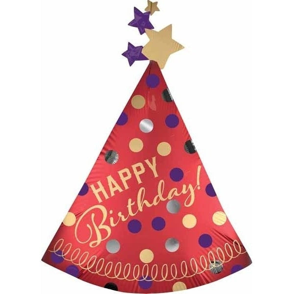 Super Shape Foil Balloon Red Satin Party Hat