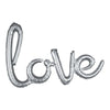 Super Shape Foil Balloon Script Love Silver