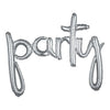 Super Shape Foil Balloon Script Party Silver