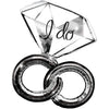Super Shape Foil Balloon Wedding Rings I Do