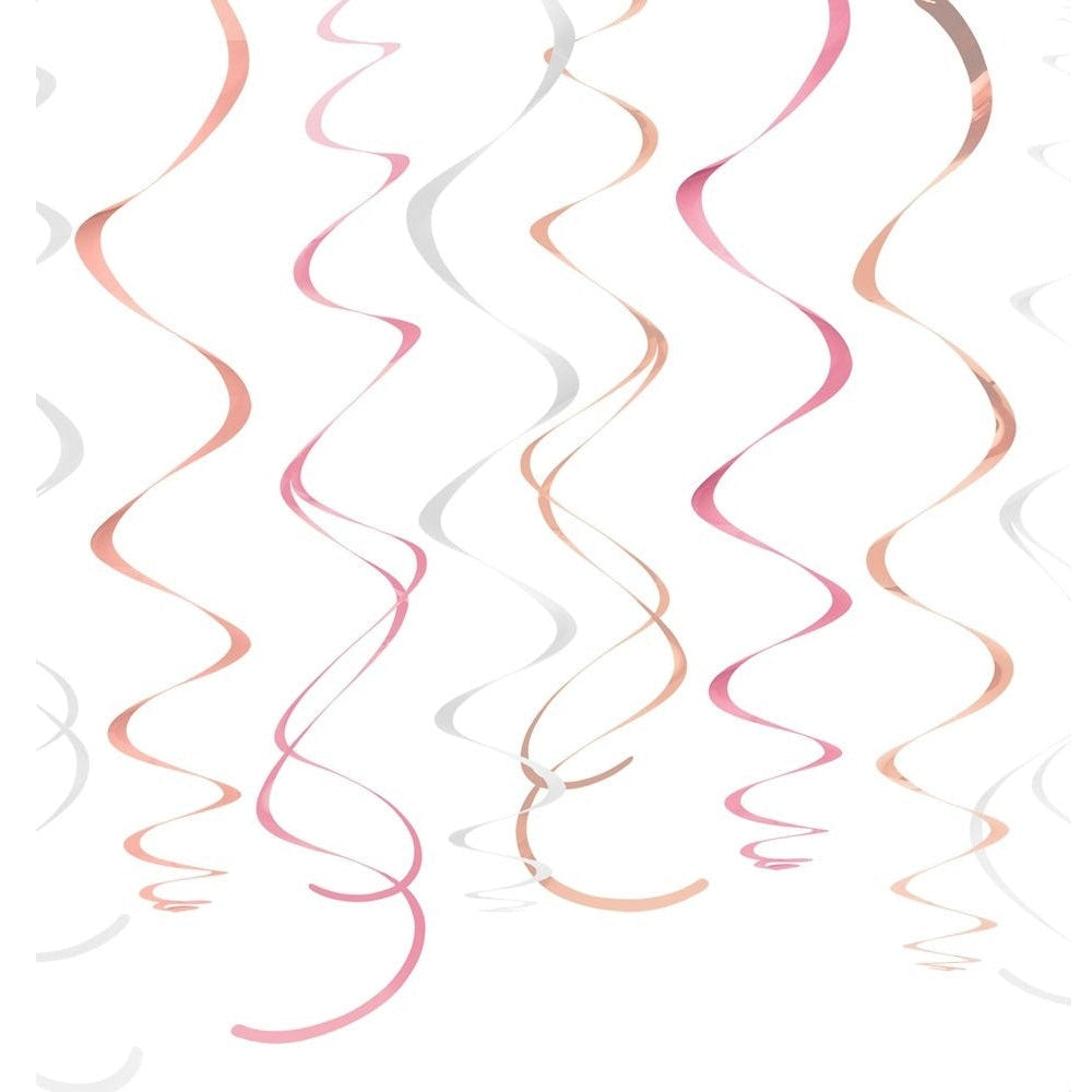 Swirl Decorations - Rose Gold/Blush