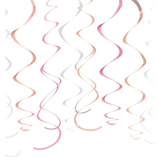 Swirl Decorations - Rose Gold/Blush