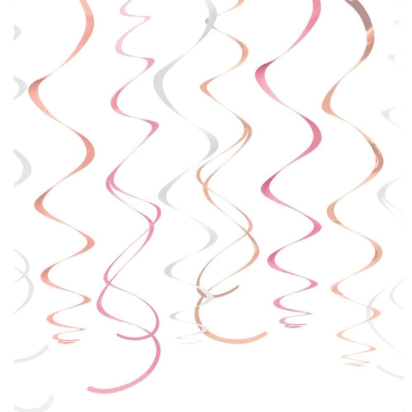 Swirl Decorations - Rose Gold/Blush