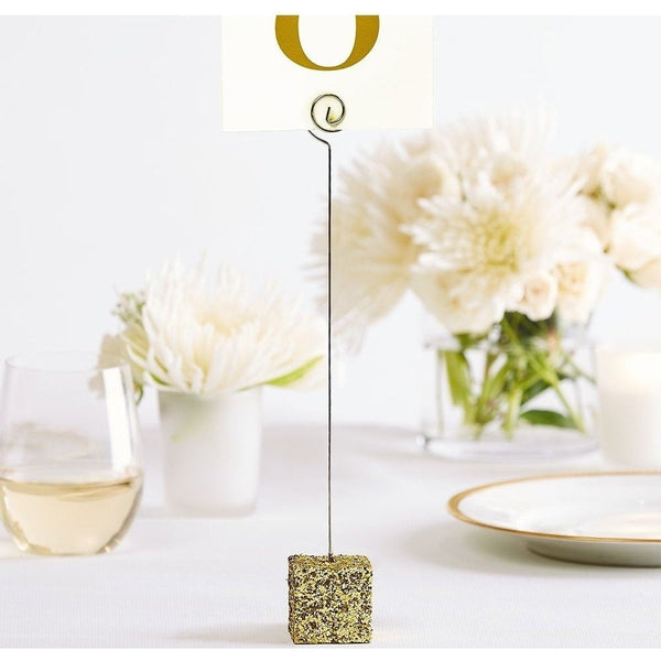 Table Card Holder - Gold Glitter