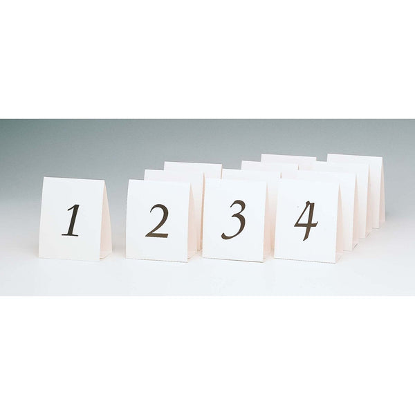 Table Number Tent Place Cards, 1 - 12