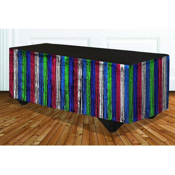 Table Skirt - Metallic Fringe 14' Multi