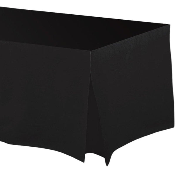 Tablefitters Tm Flannel-Backed Table Covers Jet Black