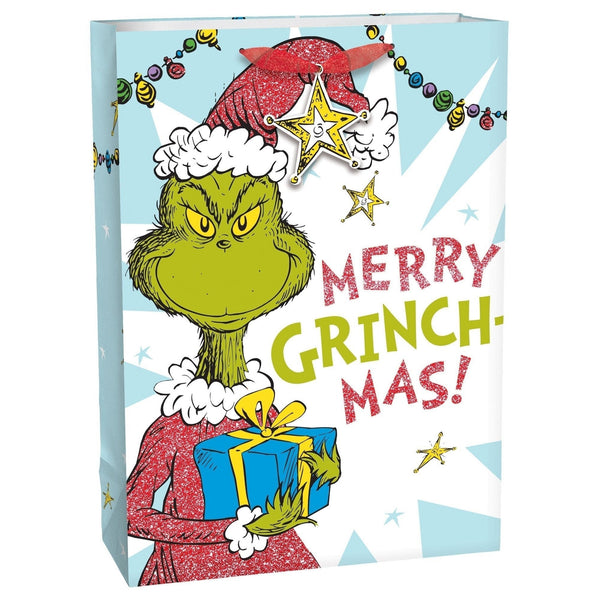 Traditional Grinch Extra Large Vertical Gift Bag