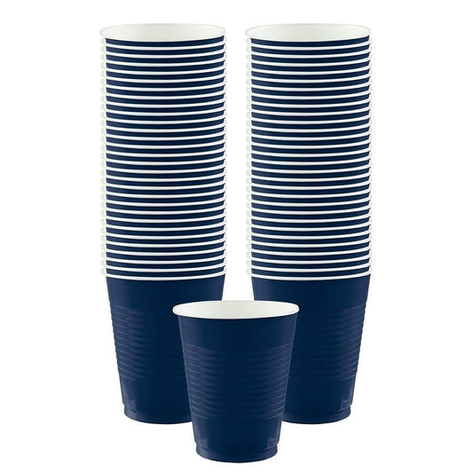 True Navy Big Part Pack Plastic Cups, 16 Oz.