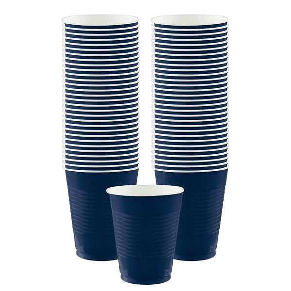True Navy Big Part Pack Plastic Cups, 16 Oz.