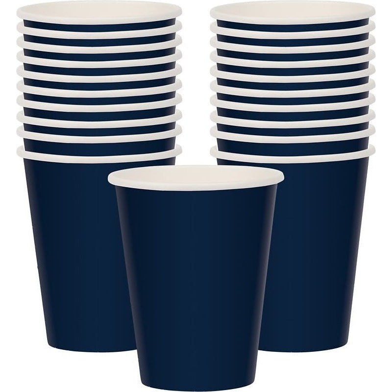 True Navy Paper Coffee Cups, 9 Oz.