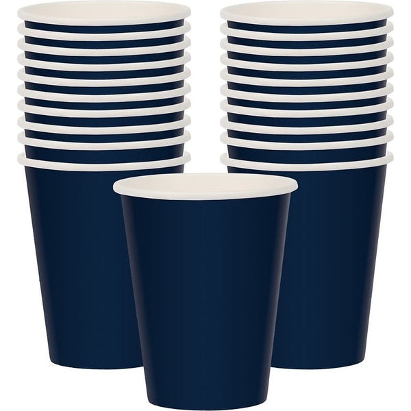 True Navy Paper Coffee Cups, 9 Oz.