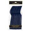 True Navy Plastic Forks
