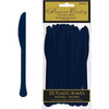 True Navy Premium Heavy Weight Plastic Knives 20 Count