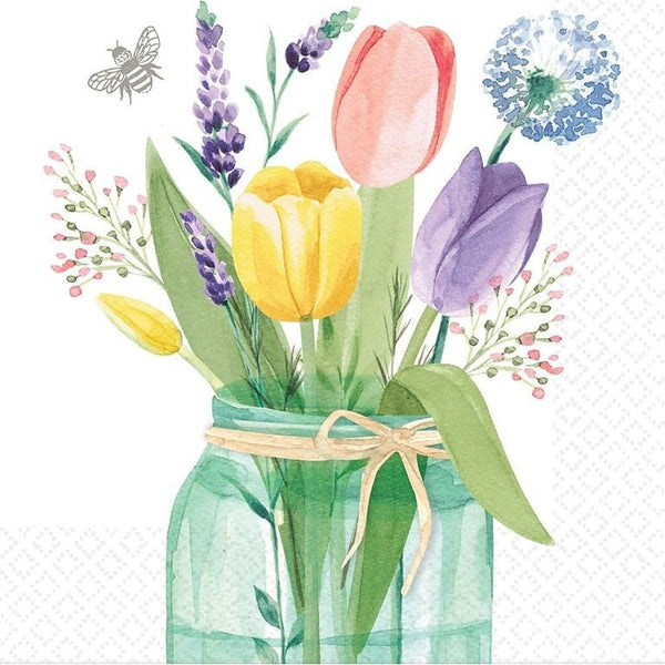 Tulip Garden Luncheon Napkins