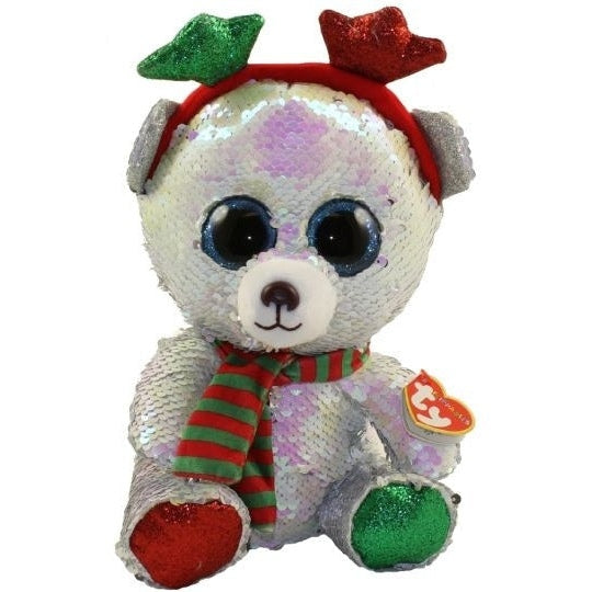 Ty - Xm Mistletoe Bear Antlers Med