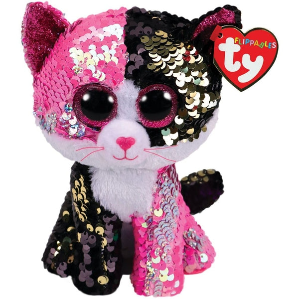 Ty - Flippable Malibu Pink/Black Sequin Cat Reg