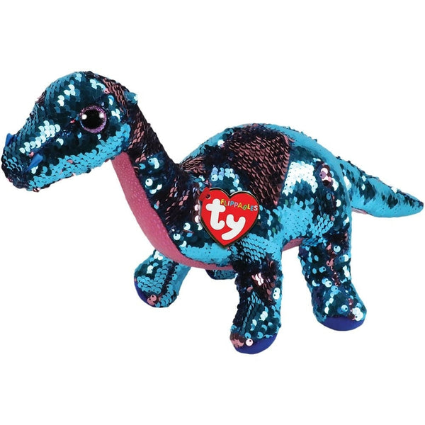 Ty - Flippable Tremor Aqua/Pink Sequin Dino Med