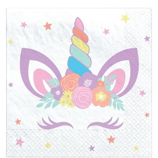 Unicorn Party Beverage Napkins