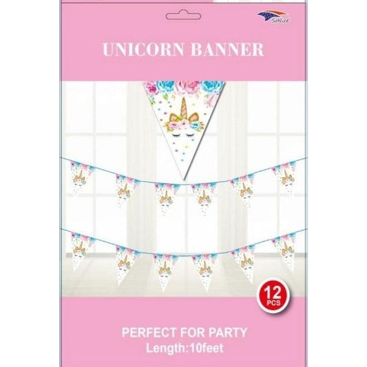 Unicorn Party Pennant Banner - 12'
