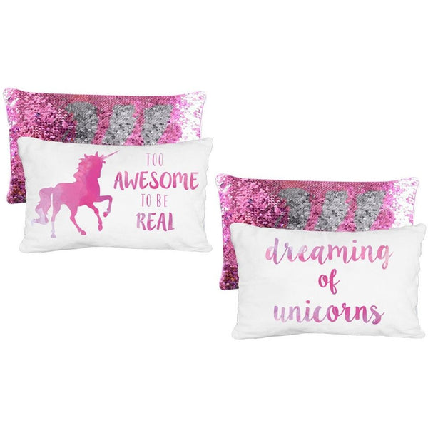 Unicorn Reversible Sequin Cushion,