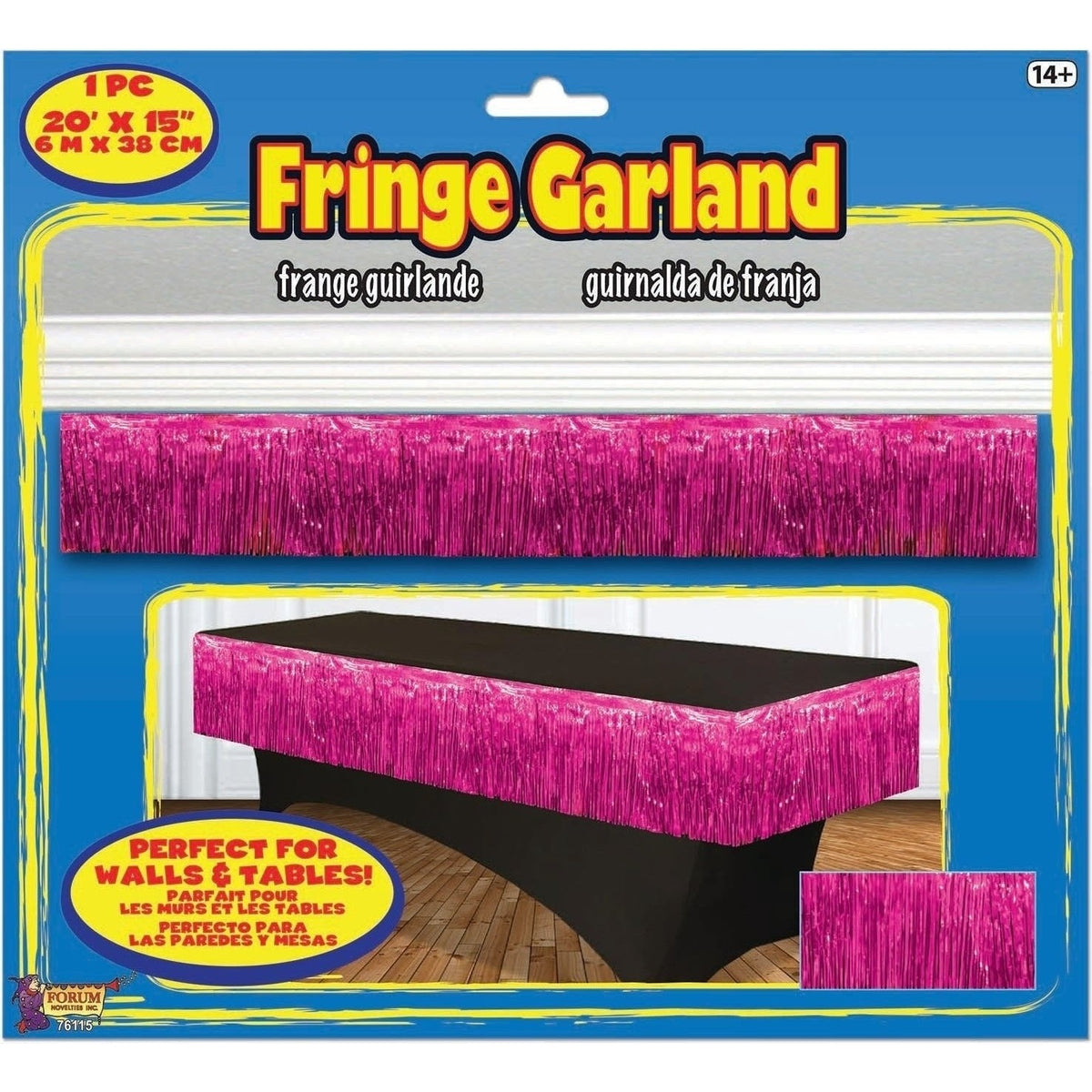 Valance - 15" X 20' Hot Pink