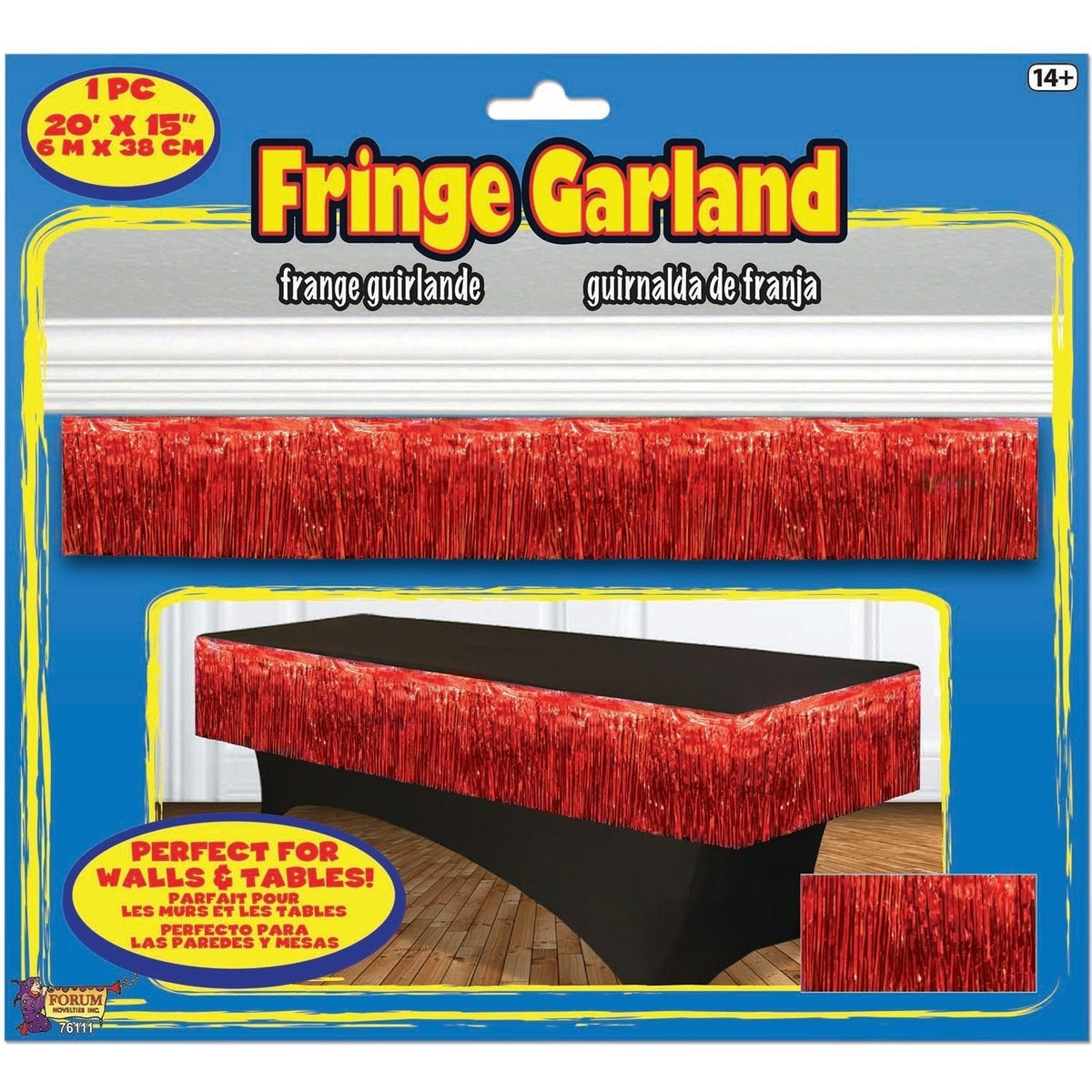 Valance - 15" X 20' Red