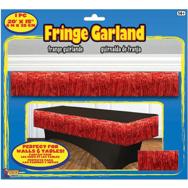 Valance - 15" X 20' Red