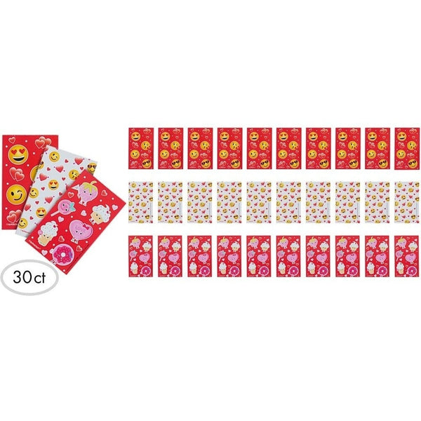 Valentine Emoji Notepads - Mega Value Pack Favors