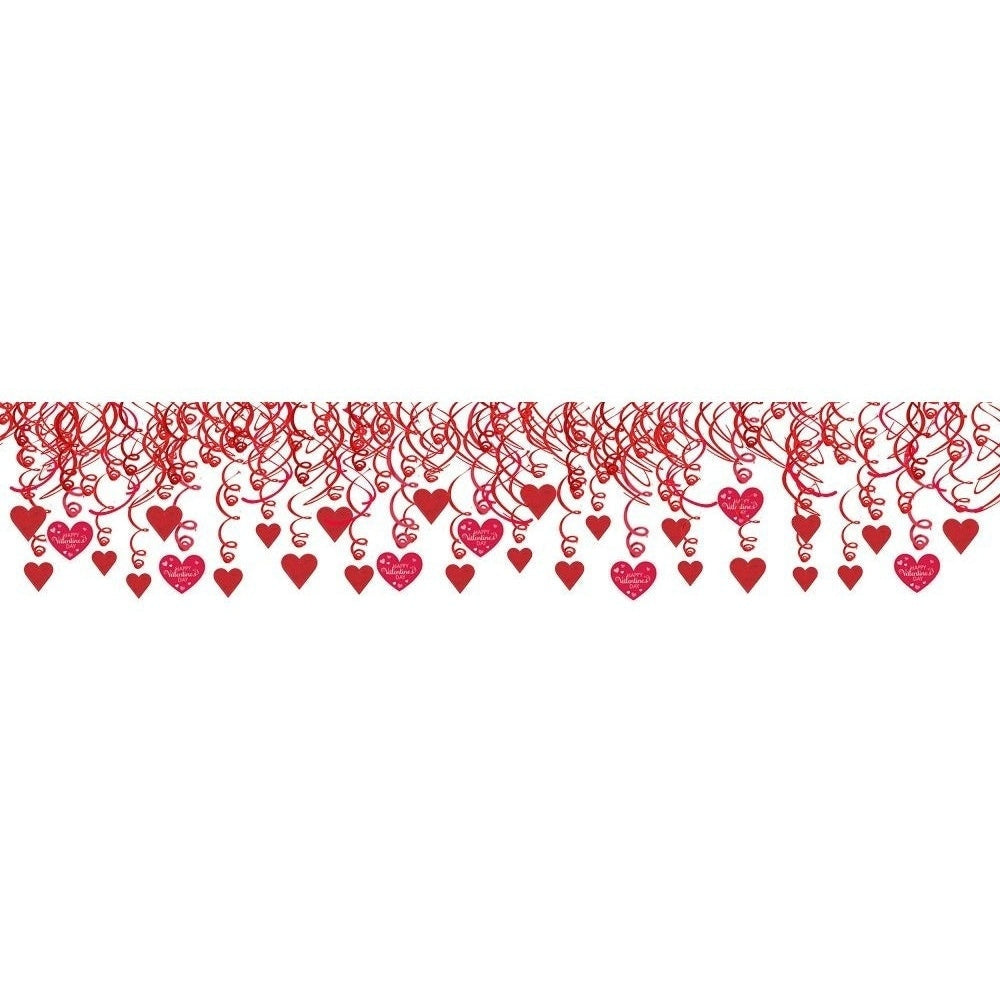 Valentine Mega Value Pack Foil Swirl Decorations