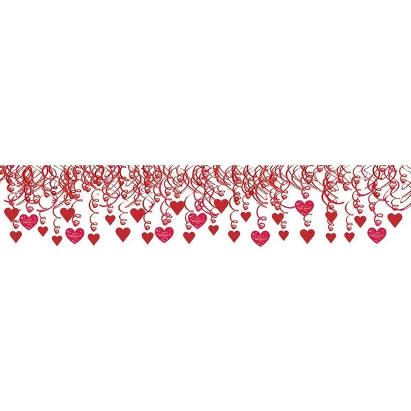 Valentine Mega Value Pack Foil Swirl Decorations
