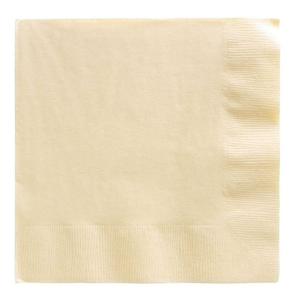 Vanilla Creme 2-Ply Beverage Napkins, 50 Count
