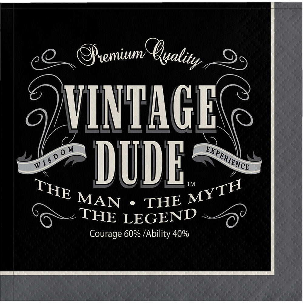 Vintage Dude Beverage Napkins