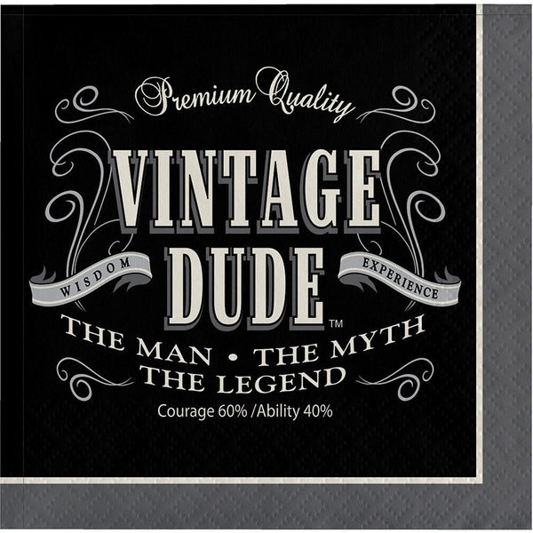 Vintage Dude Beverage Napkins
