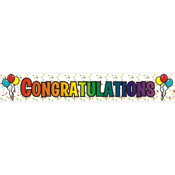 Vinyl Congratulations Banner 8.5" X 45"