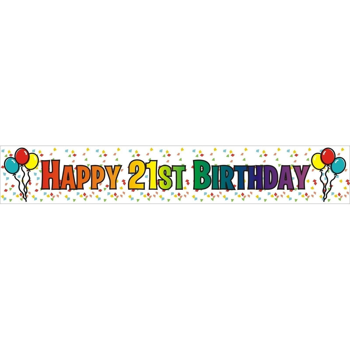 Vinyl Happy 21St Birthday Banner 8.5" X 45"