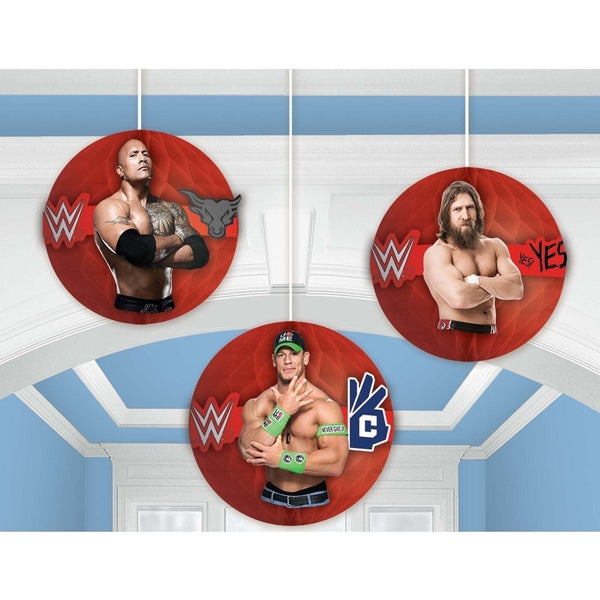 WWE Party Honeycomb Decorations