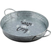 Warm & Cozy Round Serving Tray W/Handles