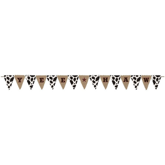 Western Burlap Banner
