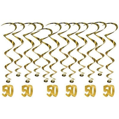 50Th Anniversary Whirls 6 Whirls W/Icons; 6 Plain Whirls