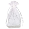 White Organza Box Bottom Favor Bags 12 Count 4" X 6"