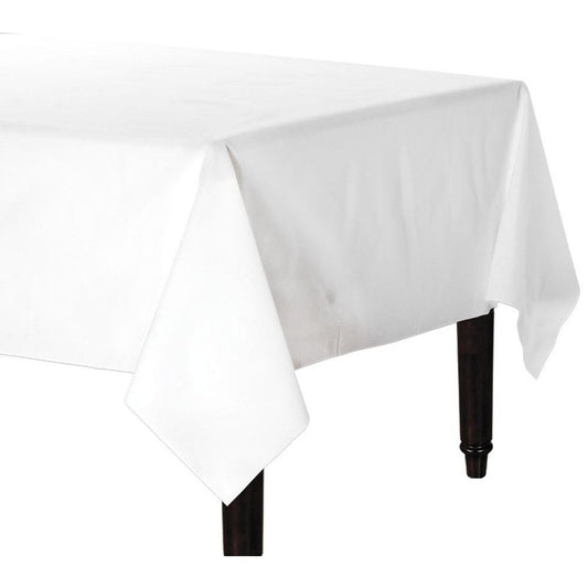 White Premium Quality ReCountangular Table Cover 54" X 102"