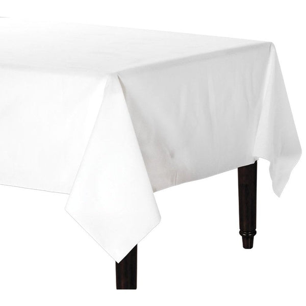 White Premium Quality ReCountangular Table Cover 54" X 102"