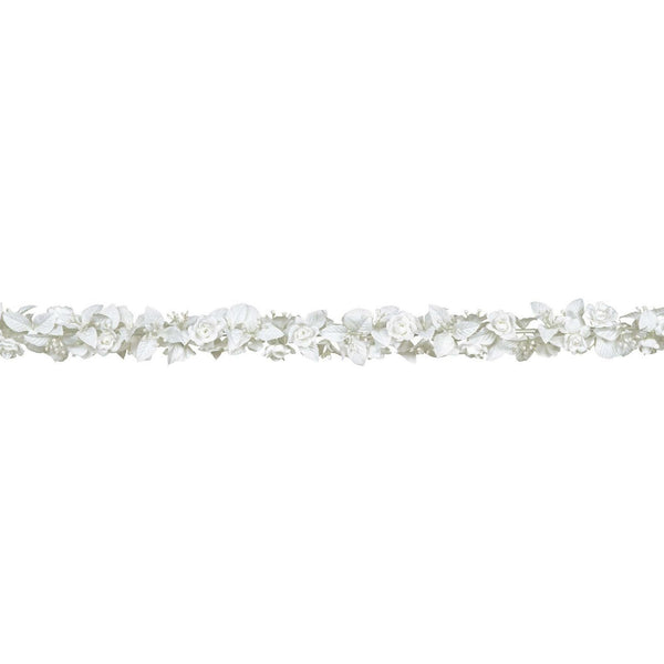 White Rose & Leaf Garland