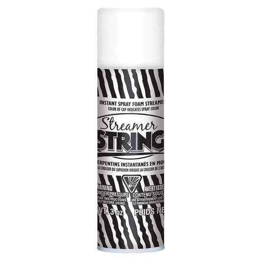 White Streamer String 3Oz Silly String / Fun String